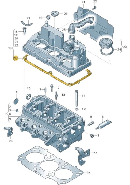 Skoda Fabia 2011-2014 1.2tdi Cfwa Külbütör Kapak Contası 03P103483 modelleri