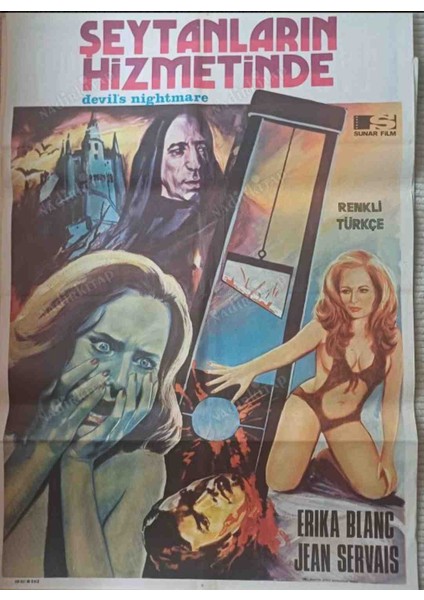 The Devıl's Nıghtmare - Erıca Blanc - Ivana Novak - 1972 - Korku Filmi - Orjinal Film Afişi