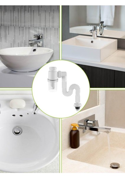 32 mm Tarzı Esnek Banyo Lavabo Süzgeci Genişletilebilir Kanalizasyon Sifonu Kokusuz Deodorant Süzgeç Aksesuarları (Yurt Dışından) fırsatları