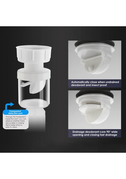 32 mm Tarzı Esnek Banyo Lavabo Süzgeci Genişletilebilir Kanalizasyon Sifonu Kokusuz Deodorant Süzgeç Aksesuarları (Yurt Dışından) indirimleri