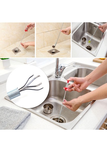 1 Adet Tarzı Metal Tel Tahliye Temizleyici Sopa Tıkanıklık Giderme Temizleme Araçları 60CM Yay Boru Temizleme Araçları Ev Için Mutfak Lavabosu (Yurt Dışından) fiyatları