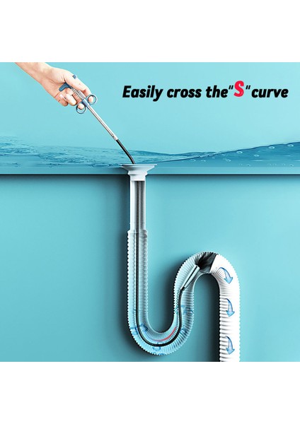 Gri 200CM Tarzı Banyo Mutfak Tıkanıklık Açıcı Yılan Yayı Boru Temizleme Aracı (Yurt Dışından) fiyatları