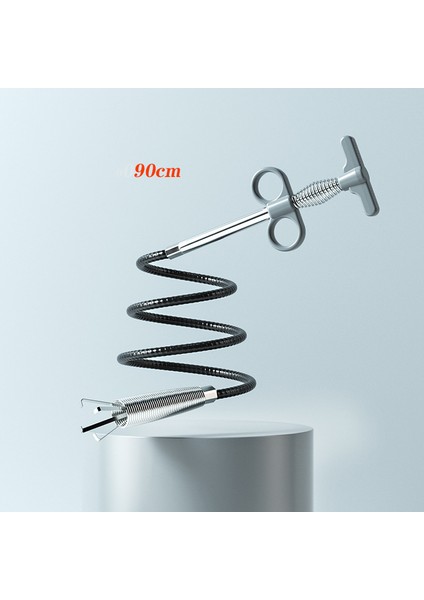 90CM Gri Stil 1 Adet Drae Kanalizasyon Temizleme Boru Tıkanıklığı Engelleyici Kanca Mutfak Su Lavabo Aracı Banyo Tuvalet Tıkanıklık Makinesi (Yurt Dışından)