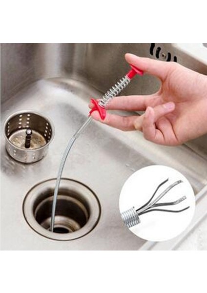 1 Adet Tarzı 60CM Bahar Boru Tıkanıklık Temizleme Araçları, Lavabo Yılanı, Gider Temizleyici Çubuklar Ev Için Temizlik Araçları (Yurt Dışından)