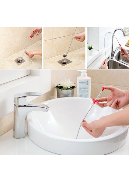 1 Adet Tarzı 60CM Bahar Boru Tıkanıklık Temizleme Araçları, Lavabo Yılanı, Gider Temizleyici Çubuklar Ev Için Temizlik Araçları (Yurt Dışından) fırsatları