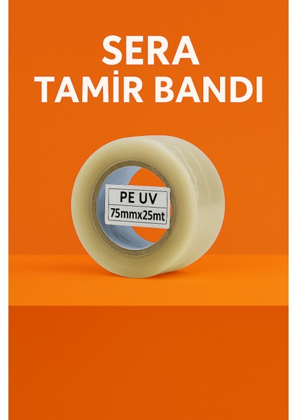 Sera Tamir Bantı 75mm x 25mt – Su Geçirmez & UV Güneş Işınlarına Dayanıklı