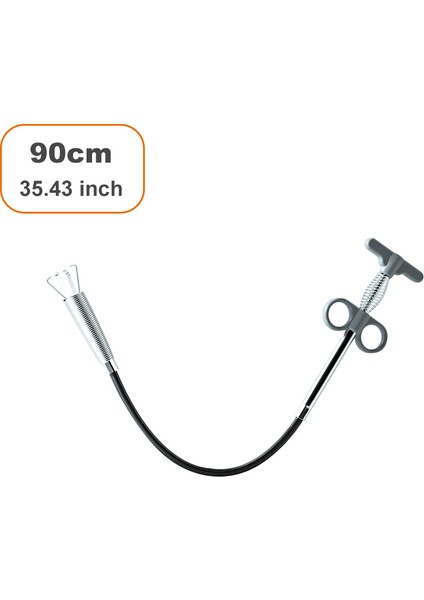 90CM Gri Stil Kanalizasyon Boru Tıkanıklık Çözücü Yılan Yay Boru Temizleme Aracı Mutfak Banyo Kanalizasyon Temizleme Aracı Mutfak Aksesuarları cm (Yurt Dışından)