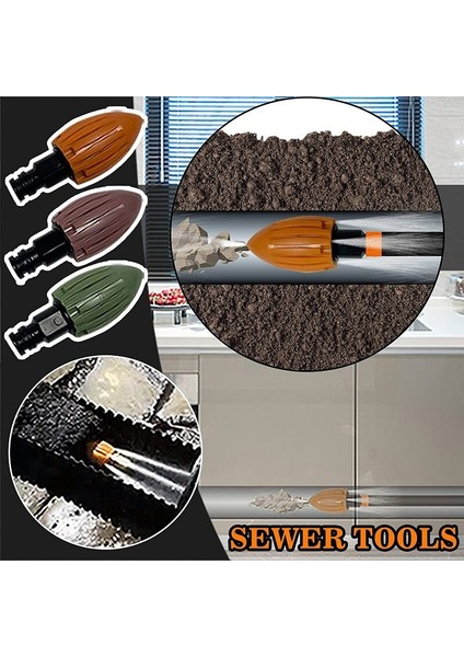 Kahverengi Tarzı Su Roketi Klozet Bahçe Yıkama Basınçlı Yıkama Püskürtme Ucu Drenaj Kanalı Temizliği Için Kullanılan Drenaj Drenaj Temizleme (Yurt Dışından) modelleri