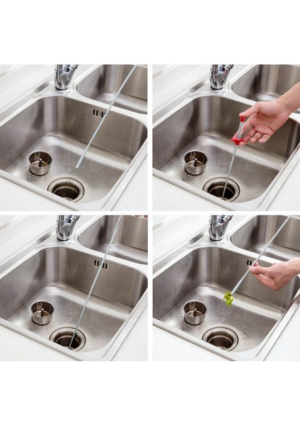 Rastgele Renk Stili 60CM Yay Boru Saç Tıkanıklık Aracı Kanalizasyon Temizleme Cihazı - Paslanmaz Çelik Kalıcı Tıkanıklık Önleyici (Yurt Dışından) modelleri