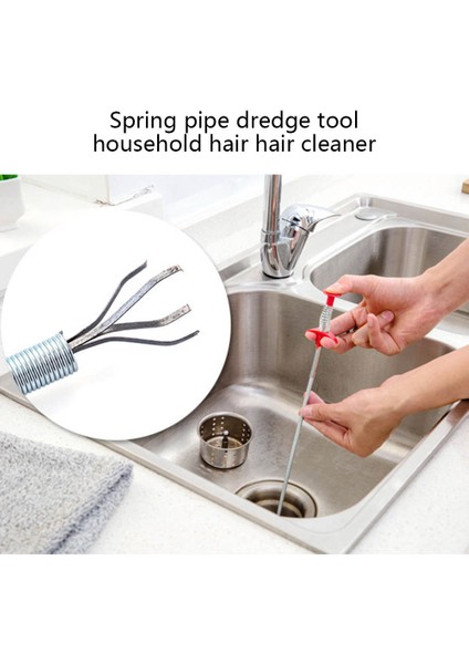 Rastgele Renk Stili 60CM Yay Boru Saç Tıkanıklık Aracı Kanalizasyon Temizleme Cihazı - Paslanmaz Çelik Kalıcı Tıkanıklık Önleyici (Yurt Dışından) indirimleri