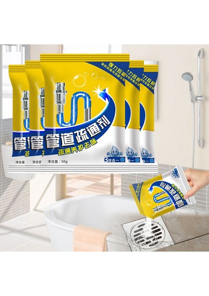 Güçlü Lavabo Tıkanıklığı Temizleyicisi Çubuklar Kokusunu Giderici Mutfak Tuvalet Küvet Kanalizasyon Temizleme Tozu 50GPAC (Yurt Dışından) fiyatları