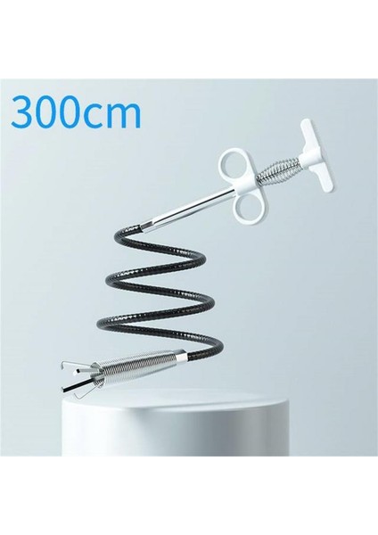 300 Cm'lik Bir Stil Boru Yılan Yayı Pimaş Temizleme Aracı Kanalizasyon Boru Açıcı Tıkanıklık Giderici Kanalizasyon Tıkanıklık Aracı Mutfak Lavabo Temizleme Kanca (Yurt Dışından)