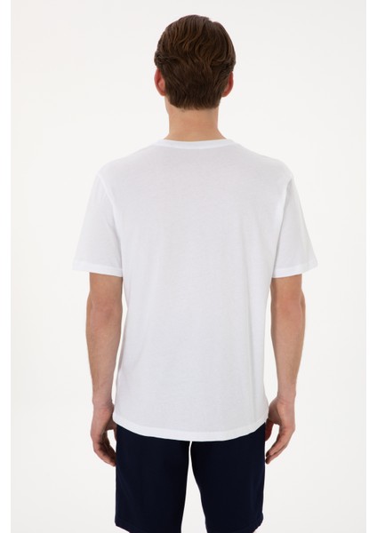 Erkek Beyaz Tişört Basic 50298043-VR013 indirimleri
