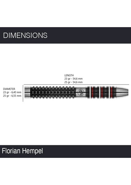 Florian Hempel %90 Tungsten Çelik Uçlu Dart Oku modelleri