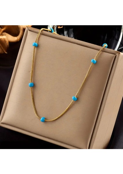 Gold Mavi Renkli Dorika Halhal Bileklik fırsatları