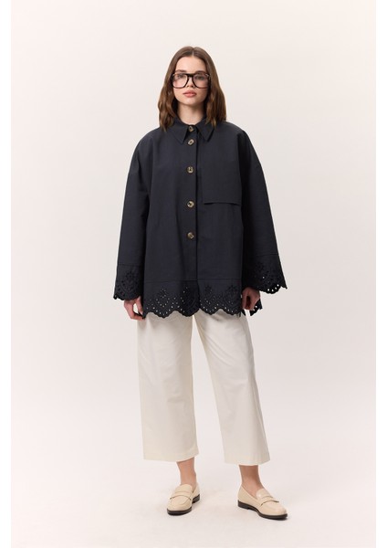 Pileli Gabardin Pantolon Ekru