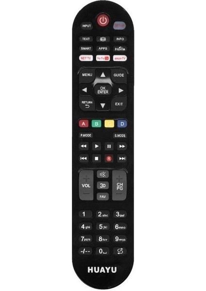 Huayu Kl URC1517 Netflıx-Youtube-Amazon Tuşlu LCD LED Tv Unıversal Kumanda (4172)