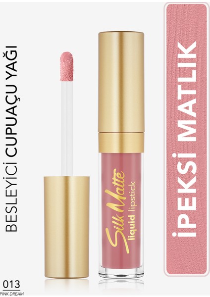 -İpeksi His Veren Silk Matte Nemlendirici ve Besleyici Mat Likit Ruj (013 Sıcak Pembe) 8690604505401 modelleri