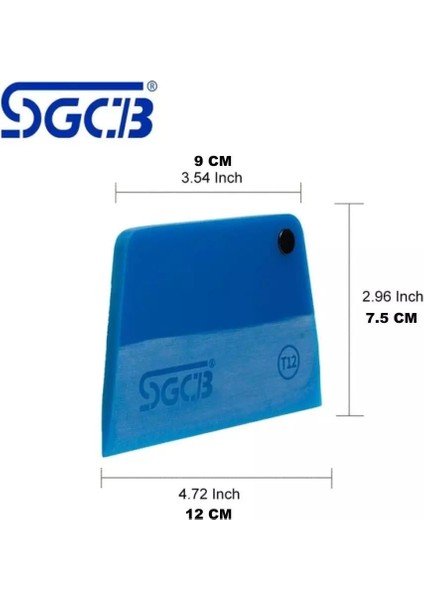 Açılı Trapez Mıknatıslı Tpu Ragle 12 cm Ppf - Folyo - Cam Filmi Çekme Aparatı Çekçek