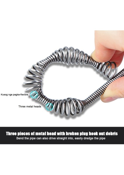 3m Tarzı Bükülebilir Mutfak Tuvalet Kanal Tıkanıklığı El Aleti Boru Temizleyici Drenaj Tıkanıklığı Matkap Güçlü Uzatılabilir Mutfak Tuvalet Boru Temizleyici (Yurt Dışından) modelleri