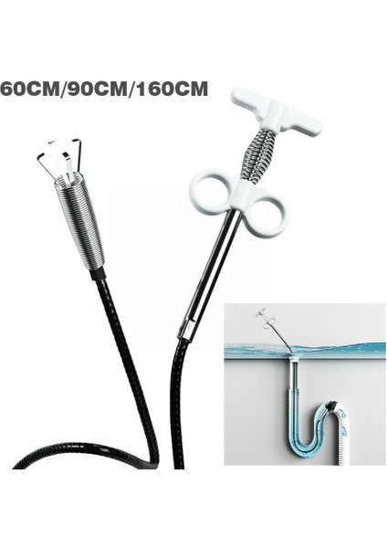 Gri 0,9m Stili Kanalizasyon Boru Tıkanıklık Çözücü Yılan Bahar Boru Temizleme Aracı Banyo Mutfak Temizlik Mutfak Aracı Kanalizasyon Aksesuarları A0H4 (Yurt Dışından) indirimleri