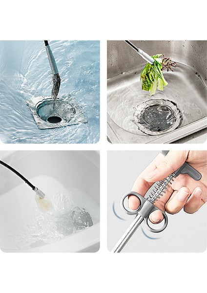 Gri 1,6 M Stili Kanalizasyon Boru Tıkanıklık Çözücü Yılan Yay Boru Temizleme Aracı Mutfak Banyo Kanalizasyon Temizleme Aracı Mutfak Aksesuarları (Yurt Dışından) indirimleri