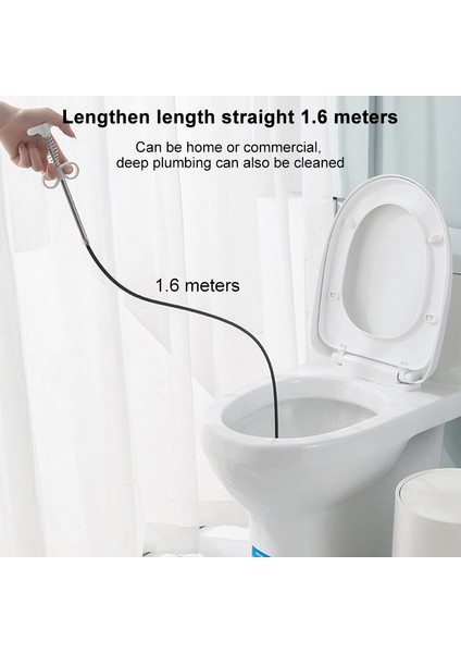 2 M Tarzı Lavabo Boru Tıkanıklık Açıcı Drenaj Temizleyici Tesisatçı Yılan Yay Boru Temizleme Aracı Mutfak Lavabo Kanalizasyon Temizleme Çengeli Su Lavabo Aracı (Yurt Dışından) fiyatları