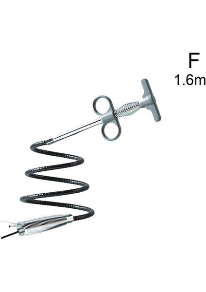 Gri 1,6 M Stili Kanalizasyon Boru Tıkanıklık Çözücü Yılan Bahar Boru Temizleme Aracı Banyo Mutfak Temizlik Mutfak Aracı Kanalizasyon Aksesuarları A0H4 (Yurt Dışından)