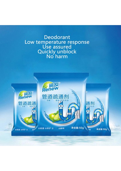 Mavi Stil Güçlü Tahliye Temizleyici Boru Temizleme Ajanı Mutfak Su Borusu Kanalizasyon Tuvalet Temizleyici Dezenfektan Banyo Aksesuarları (Yurt Dışından) modelleri