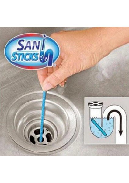 Mavi Stil 12 Adet Sani Sticks Yağ Temizleme Mutfak Tuvalet Banyo Gider Temizleyici Kanalizasyon Temizleme Çubuğu Pratik Mutfak Aksesuarları (Yurt Dışından) modelleri