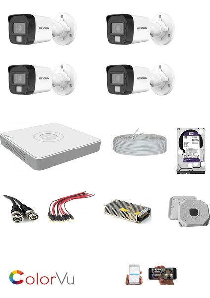 4lü Kamera Full Set Ahd