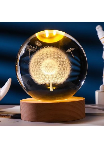 Parlayan Kristal Küre Gece Işığı Sıcak Işık Uyku Sıcak Renk Gece Işığı (Yurt Dışından)