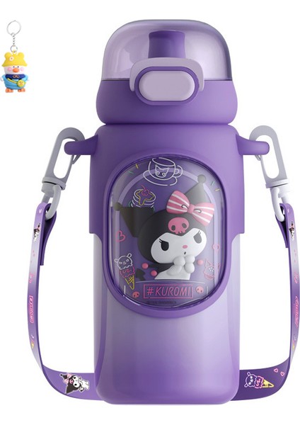 Sanrio Kulomi Çocuk Termos Bardağı Kız Ilkokul Öğrencisi Pipetli Su Bardağı Tarçın Köpek Okula Özel Kız Su Isıtıcısı (Yurt Dışından)