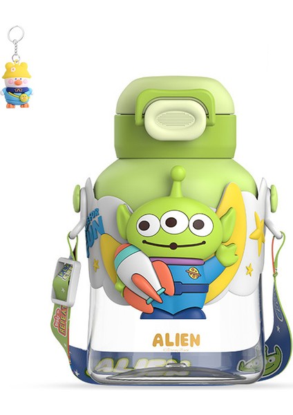 Çilek Ayı Buzz Lightyear Paradise Uzay Plastik Bardak Kızlar Taşınabilir Sevimli Pipetli Su Bardağı 700ML (Yurt Dışından)
