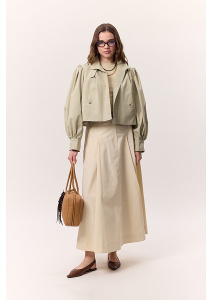 Kısa Balon Kol Ceket Soft Yeşil fiyatları