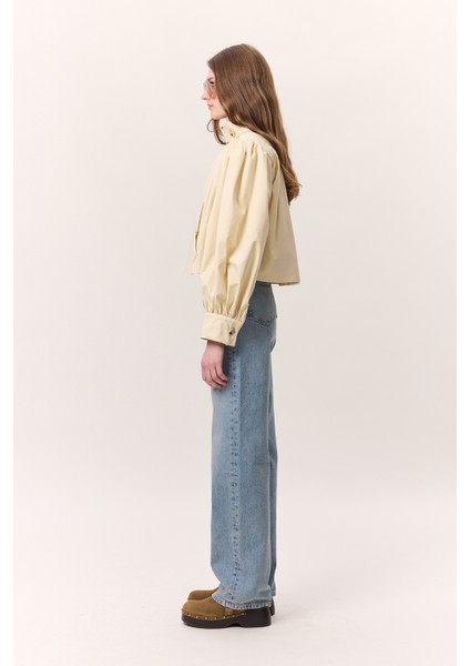 Kısa Balon Kol Ceket Tereyağı indirimleri