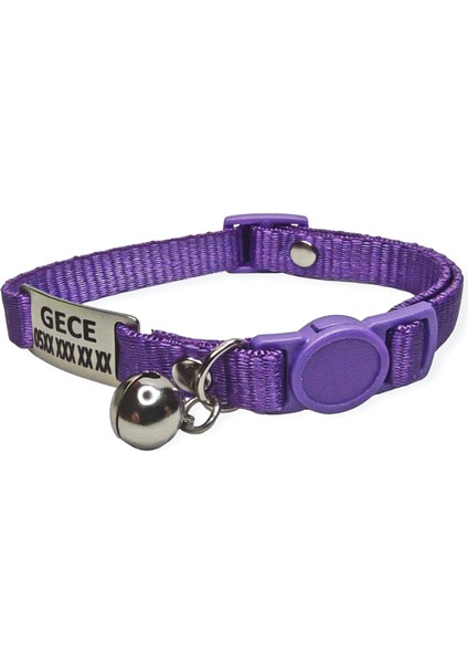 Güvenlik Kilitli Isimli Kedi Tasması, Isimlikli Kedi Tasması, Sallanmayan Kedi Künyesi, Safety Click Tasma