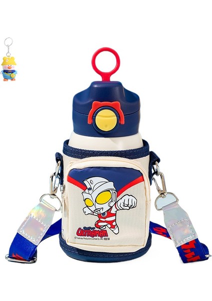 Ultraman 316 Paslanmaz Çelik Termos Bardak Taşınabilir Sevimli Zıplama Pipetli Bardak Çocuk Su Bardakları (Yurt Dışından)