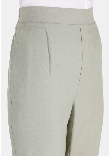 Regular Fit Düşük Bel Düz Paça Kadın Yeşil Pantolon indirimleri