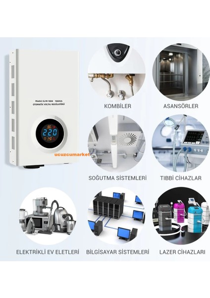 Voltaj Sabitleyici Otomatik Olarak Tüm Cihazları Korur (Kombi-Asansör-Elektrikli Aletler-Tıbbi Cihaz-Bilgisayar ve Tüm Cihazlar modelleri