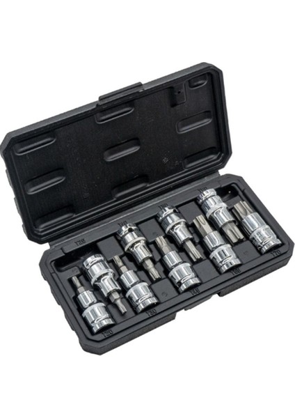 1/2 9 Parça Torx Lokma Seti (5-19MM) Plastik Çantalı