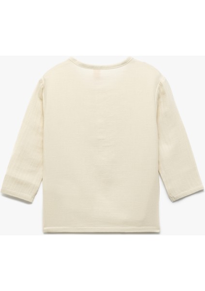 Kısa Kollu Bisiklet Yaka Düğmeli Pamuklu Müslin Gömlek fiyatları