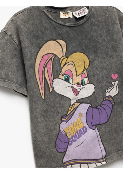 Lisanslı Lola Bunny Baskılı Kısa Kollu Pamuklu Tişört