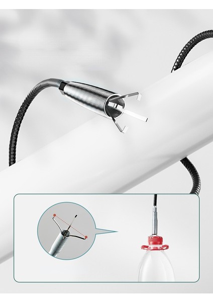 60CM Gri Stil Boru Tıkanıklığı Açıcı Yılan Yay Boru Temizleme Aracı Mutfak Banyo Kanalizasyon Temizleme Aracı Mutfak Aksesuarlarıcm (Yurt Dışından) indirimleri