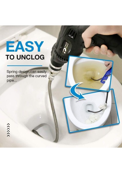 1 Adet Tarzı 1m Tahliye Temizleme Yay Elektrikli Matkap Bağlantı Boru Temizleme Lavabo Saç Fırçası Temizleyici Eğri Lavabo Temizleme Aracı (Yurt Dışından) modelleri