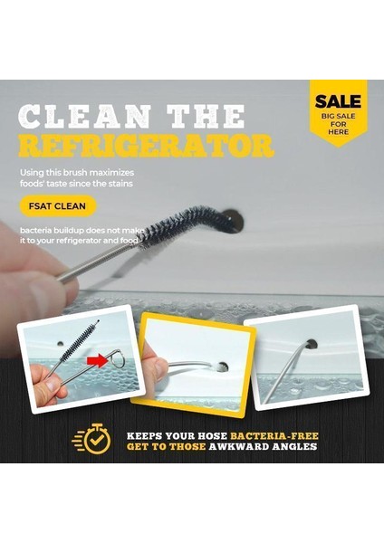 1 Takım Stili Buzdolabı Tahliye Deliği Tıkanıklık Giderici Temizlik Seti Esnek Buzdolabı Fırçası Su Drenaj Aracı Temizlik Fırçası (Yurt Dışından) fiyatları