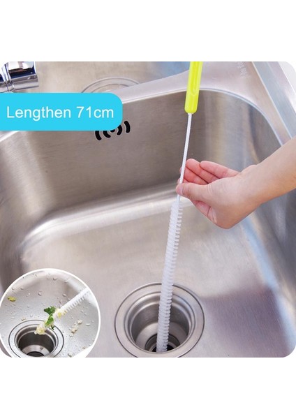 Mavi Stil Ev Mutfak Için Pratik Bükülebilir Lavabo Küvet Tuvalet Boru Temizleme Fırçası Drenaj Aracı (Yurt Dışından) indirimleri