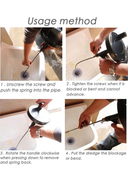 Gösterilen Stil Gibi Boru Tıkanıklığı El Aleti Drenaj Temizleyici (Yurt Dışından) indirimleri