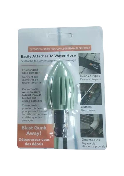 Yeşil Stil Su Roketi Ev Drenaj Temizleyici Oluk Kanal Temizleme Aracı Bahçe Temizleyici Nozul Kanal Temizleme Aracı Ev Temizlik Aracı (Yurt Dışından)