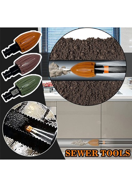 Turuncu Tarzı Boru Temizleme Nozulu Su Roket Şekilli Kanal Temizleme Aletleri Hızlıca Boru Temizleme Ev Mutfak Yüksek Su Basıncı Temizleme Aracı (Yurt Dışından) fırsatları